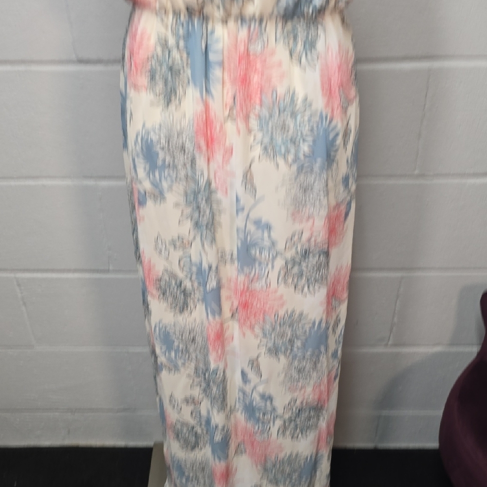 Lush Floral Maxi Dress in Pink and Blue - Picture 7 of 9
